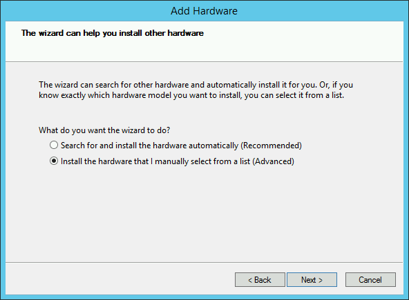 Windows: add hardware