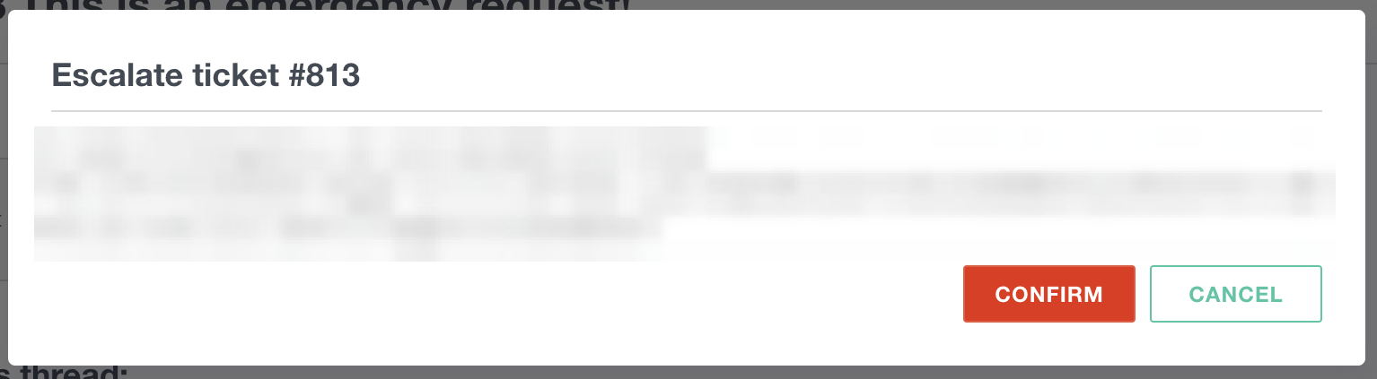 escalate confirmation