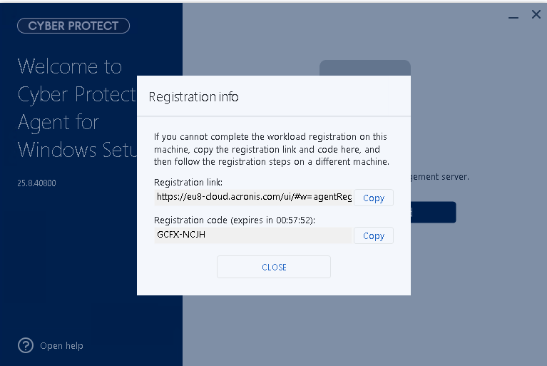 copy registry code